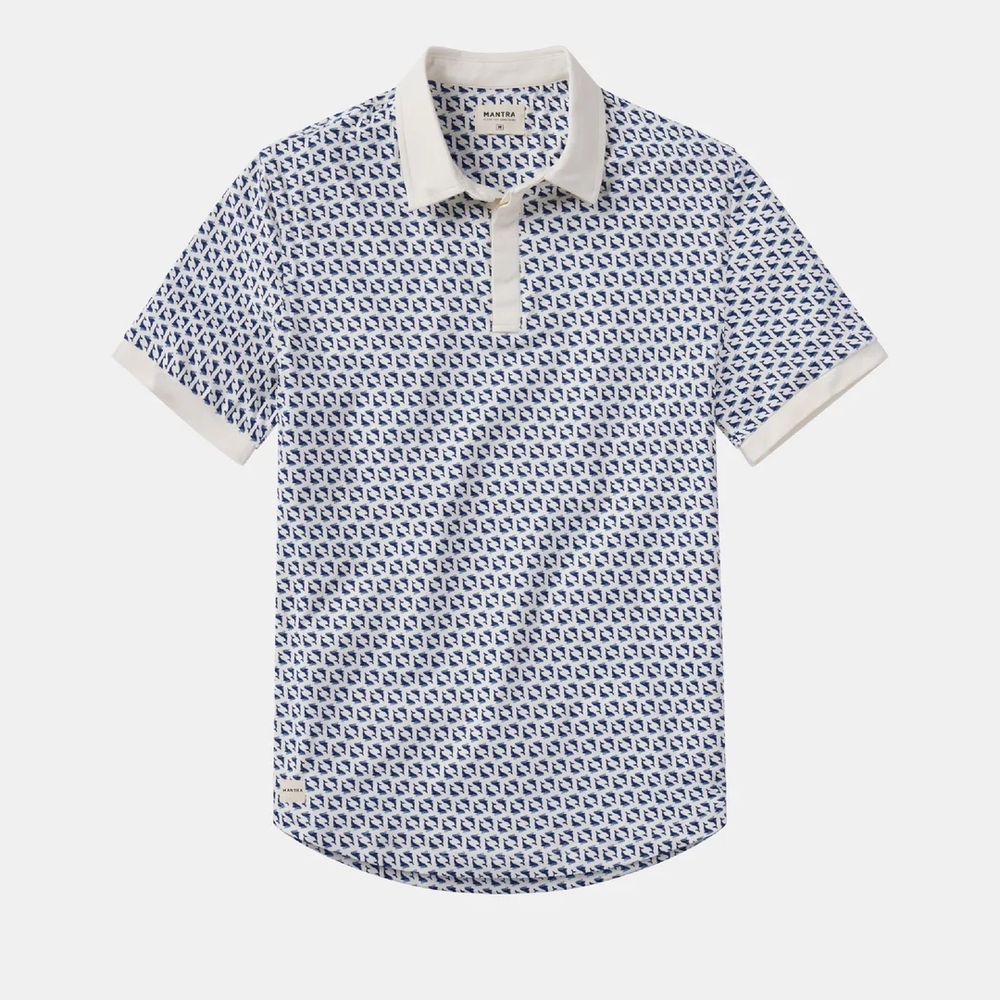 MANTRA  Blue Whale Polo with Contrast Collar - Men
